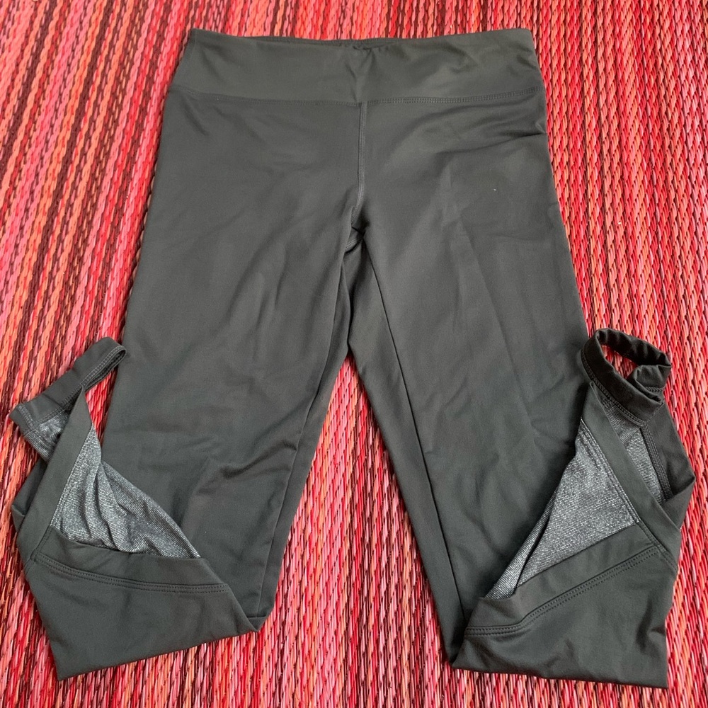 JOYLAB Sparkly dark gray leggings for kids size small 10-11yrs